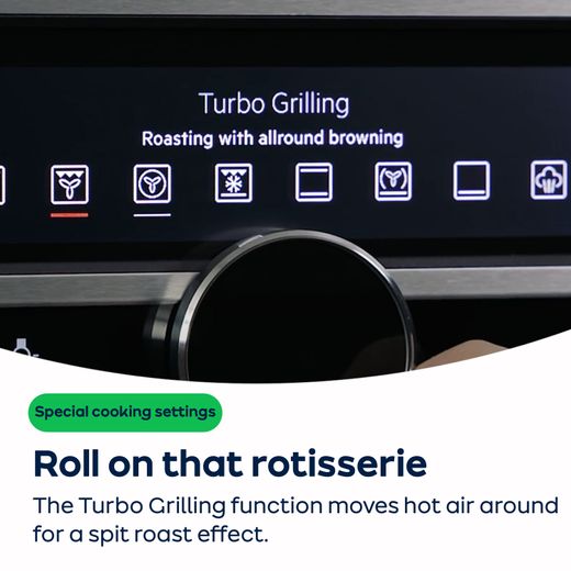 AEG 6000 Series Built In Electric Single Oven - Stainless Steel - AO Annotation - Turbo Grilling